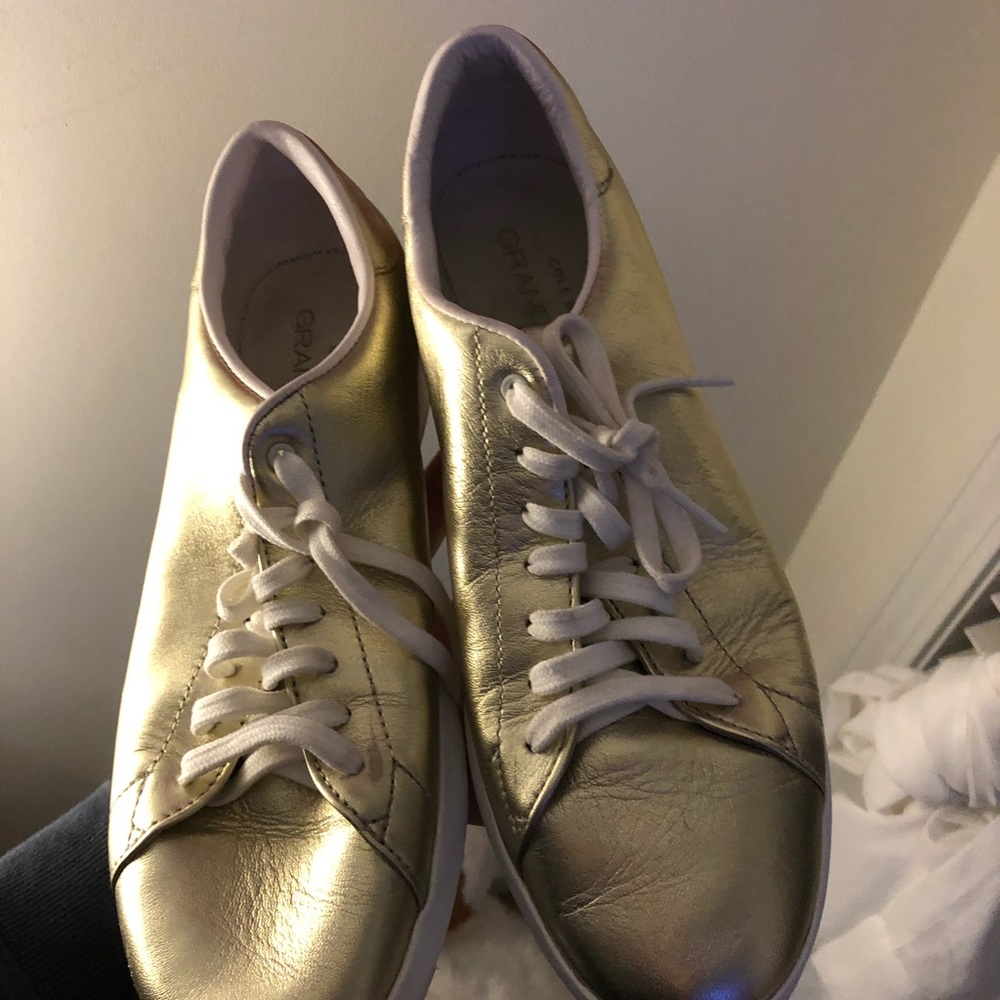 Gold sneakers